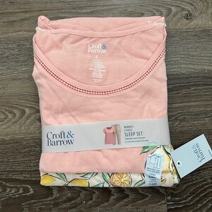Croft & Barrow Sleep Set Women’s XL Citrus Print NWT